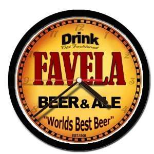  FAVELA beer and ale cerveza wall clock 