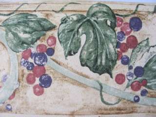 RUSTIC TUSCAN VINEYARD THEME Grapes Winery WALL BORDER  