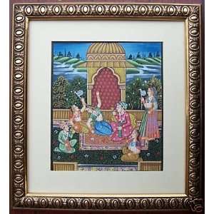    Elegant Ancient Time Mughal Paper Painting 