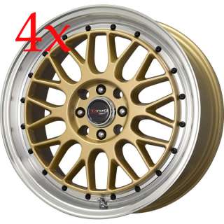 Drag Wheels DR 44 15x8.25 4x100 4x114.3 et25 Gold Rims Accord Integra 