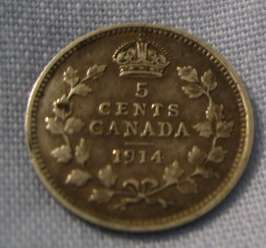 World War I 1914 Canadian Coin Vintage Antique II Medal Canada Soldier 