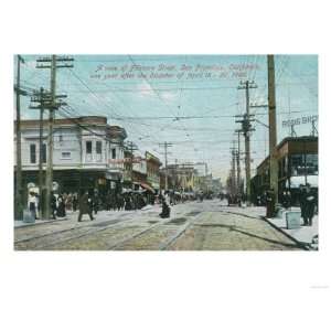 Fillmore Street View 1 Year After Fire of 1906   San Francisco, CA 