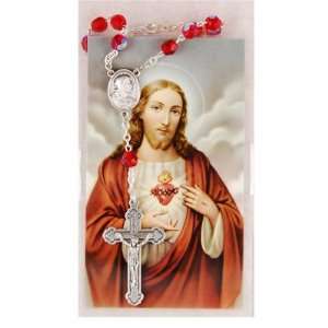 Sacred Heart of Jesus Auto Vehicle Car Suv Truck Rosary with Matching 