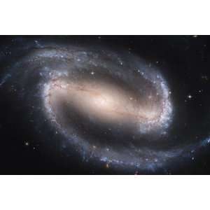  Beautiful Barred Spiral Galaxy NGC 1300, Hubble Space 