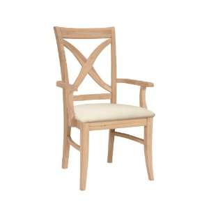  Vineyard arm chair with upholstered seat