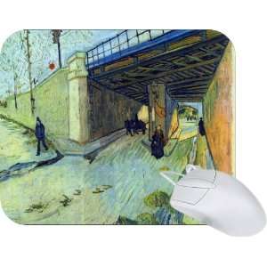  Rikki Knight Van Gogh Art Railway Bridge Mouse Pad 