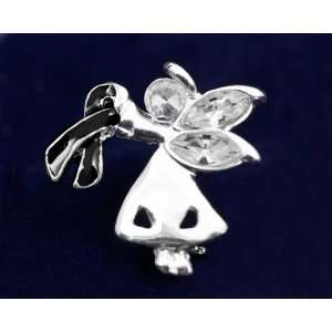  Black Ribbon Pin Angel By My Side (Retail) Everything 