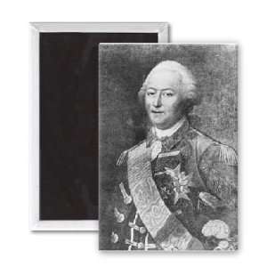  The Duke of Aiguillon (engraving) (b/w   3x2 inch Fridge 