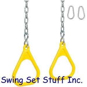   TRAPEZE RINGS W/ CHAINS   PLAYGROUND TOY KIDS OUTDOORS SEAT PARK 0031