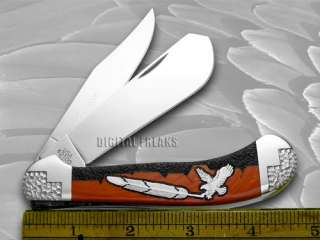 CASE XX Yellowhorse Eagle Feather Saddlehorn 1/2 Knives  