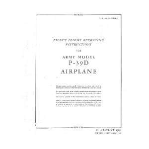   39 D Aircraft Flight Manual Bell Aircraft P 39 Airacobra Books