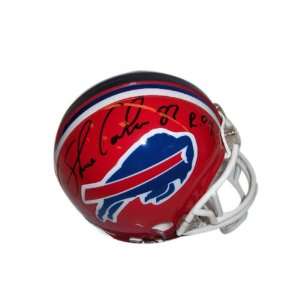  Shane Conlan Buffalo Bills Autographed Mini Helmet with 87 