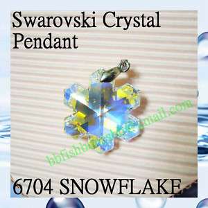 1Pc Snowflake Pendant 6704AB 6704 30MM Swarovski Crystal clasps 