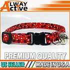 TINY DOTS Green / Red ? Breakaway SAFETY CAT Collar ? #690  