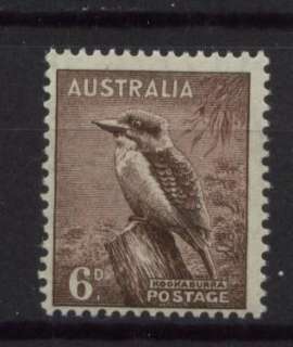 Australia 1942 4 SG#190a 6d Laughing Kookaburra MNH  