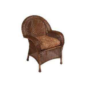  Suncoast Casa Grande Wicker Cushion Arm Patio Dining Chair 