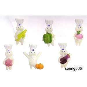 Pillsbury Doughboy Veggie Magnet 6 assortments  Kitchen 