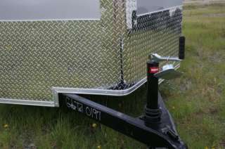 New 6x12 Enclosed Cargo Motorcycle Trailer V Nose Ramp  