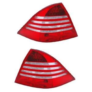  MBZ S CLASS W220 00 05 LED TAIL LIGHT RED/CLEAR NEW 
