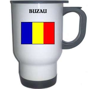 Romania   BUZAU White Stainless Steel Mug