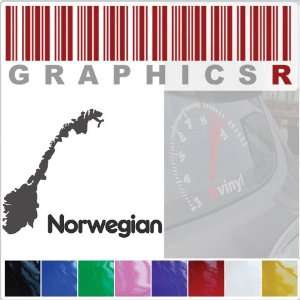  Sticker Decal Graphic   Norwegian Norway Country Silouette 