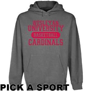  Wesleyan Cardinals Custom Sport Pullover Hoodie   Gunmetal 