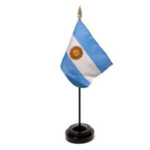  Argentina Flag (With Seal) 4X6 Inch Mounted E Gloss Patio 