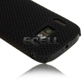 BLACK PERFORATED MESH HARD BACK CASE COVER FOR NOKIA 701  