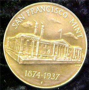 SAN FRANCISCO MINT 1874 1937 TREASURY DEPT. TOKEN 7313  