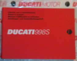Ducati 998S Owners Manual, Maintenance Schedule/Record  