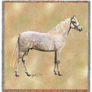  Welsh Pony Horse Woven Lap Square (Throw Blanket)