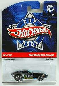 HotWheels COP RODS FORD SHELBY GR 1 CONCEPT POLICE 1/64  