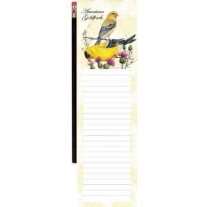  Wellspring Pencil Pad, Toile Birds American Goldfinch 