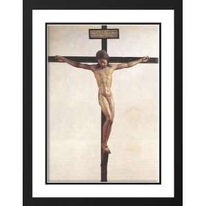  Michelangelo 19x24 Framed and Double Matted Crucifix 