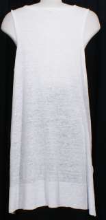 NWT EILEEN FISHER White Fine Gauge Linen Long Vest XL  