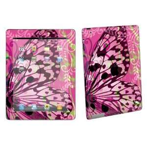 Apple iPad 2 2nd Gen Tablet Vinyl Protection Decal Skin Pink Butterfly 