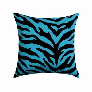  Zebra Blue Square Pillow