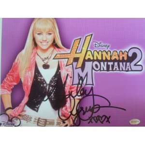  Hannah Montana Promo Signed Miley Cyrus w/ Certificate of 