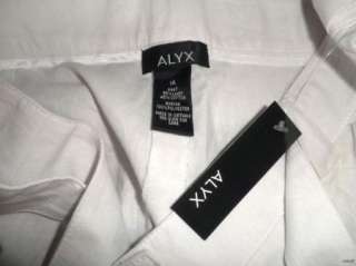 NWT ALYX BRAND WHITE LINEN COTTON PANTS, SIZE 14  