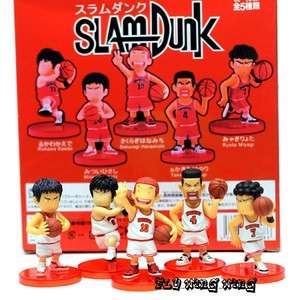 Slam dunk anime collection figures set of 5 pcs White  