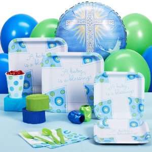   By HALLMARK Blessed Baby Boy Baptism / Christening Standard Party Pack