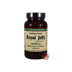 Organic Bee Farms   Fresh Royal Jelly in honey 100,000 mg glass 