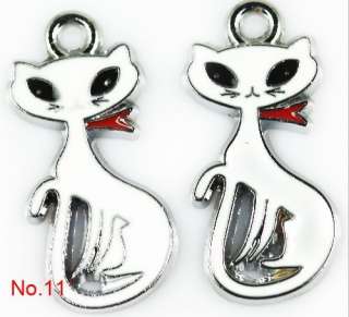 Wholesale 10/20/40 Mixed Cat 19 Style Fashion Jewelry Finding Charm 