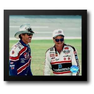  Dale Earnhardt and Richard Petty portrait together 34x24 