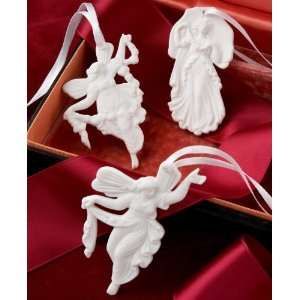  Wedgwood Jasper Christmas Ornaments Fairy Faries Set of 3 