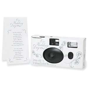  Cameras   White with Silver Rose design + Table Cards