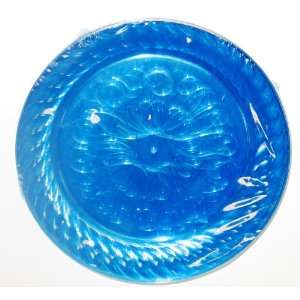 Blue Dessert Plastic Fluted Plates 