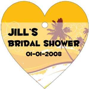  Wedding Favors Yellow Wave Palm Tree Beach Theme Heart 
