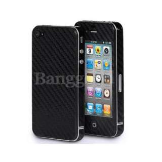 2pcs Carbon Fiber Skin Sticker FULL BODY Cover Protector For iPhone 
