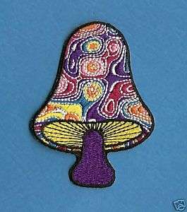 Hippie Psychedelic Mushroom Peace Patch Iron On Crest  